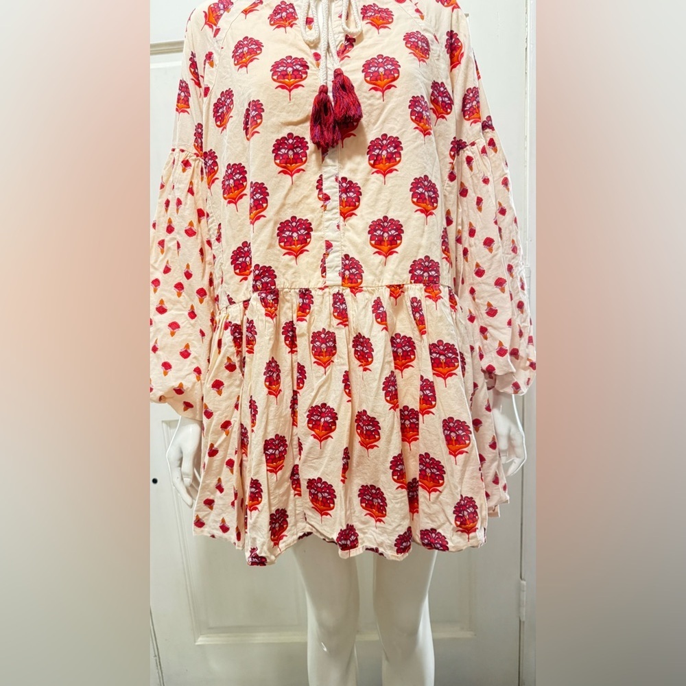 Avec Les Filles Women's Cotton Mixed-Print Mini Dress - Sunset Mul size 4. P-24 - Picture 10 of 16